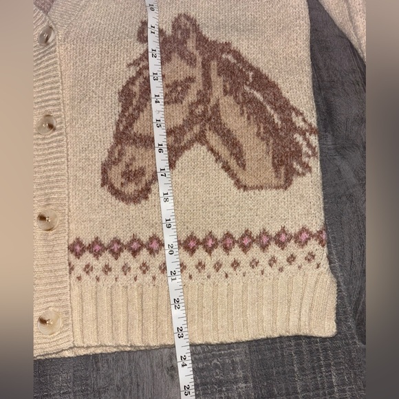 🐴VIRAL NWT Haute Hippie Horse, Equestrian Knit Cardigan - Picture 7 of 7